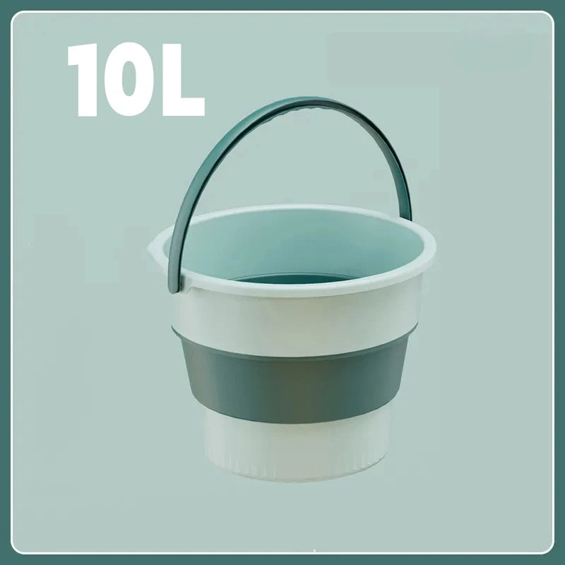 Folding Silicone Bucket with Lid