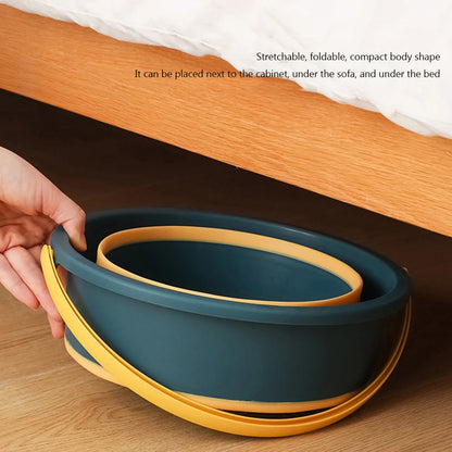 Folding Silicone Bucket with Lid