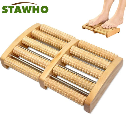 Wooden Foot Massage Roller