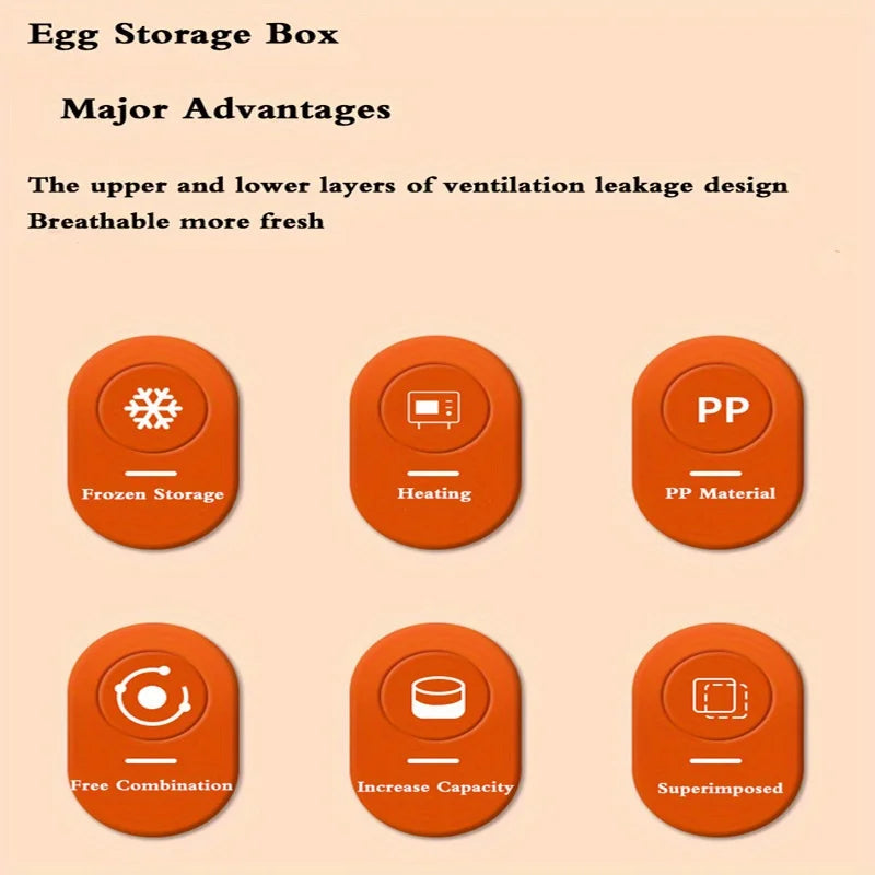 Double Layer Refrigerator Egg Storage Box