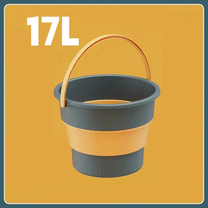 Folding Silicone Bucket with Lid