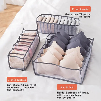3 Pcs Foldable Underwear Storage Box