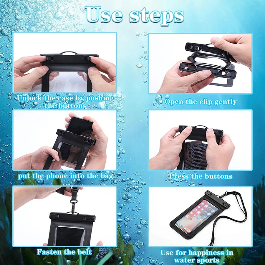 IPX8 Waterproof Phone Pouch Case