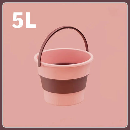 Folding Silicone Bucket with Lid