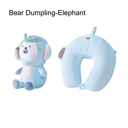 2 in 1 Cute Penguin U Shape Travel Neck Pillow