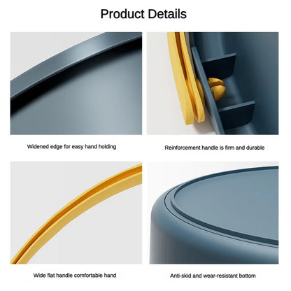 Folding Silicone Bucket with Lid