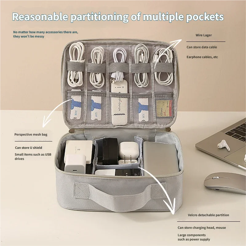 Travel Cable Organizer Pouch Electronics Storage Bag