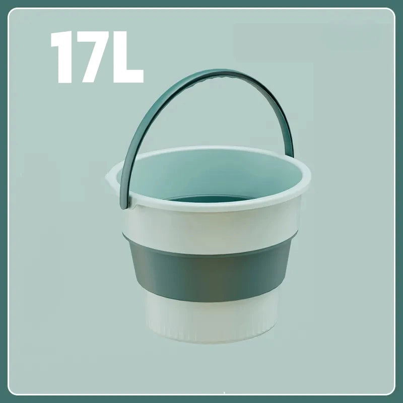 Folding Silicone Bucket with Lid