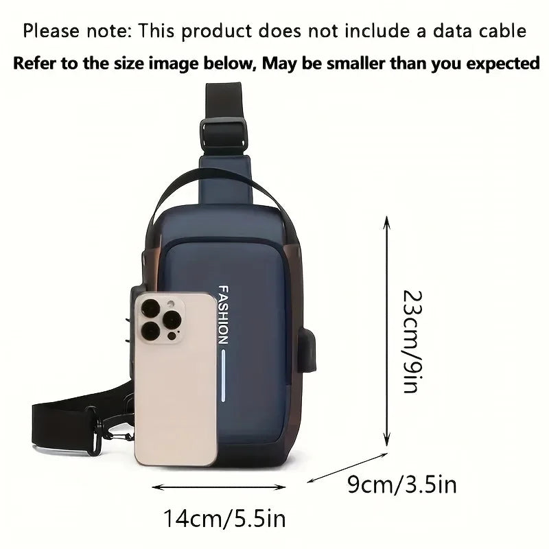 Durable Oxford Fabric Men's Sling Bag