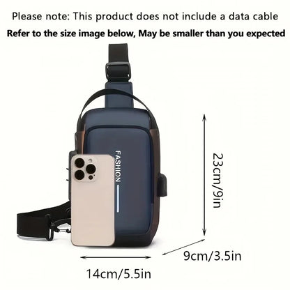 Durable Oxford Fabric Men's Sling Bag