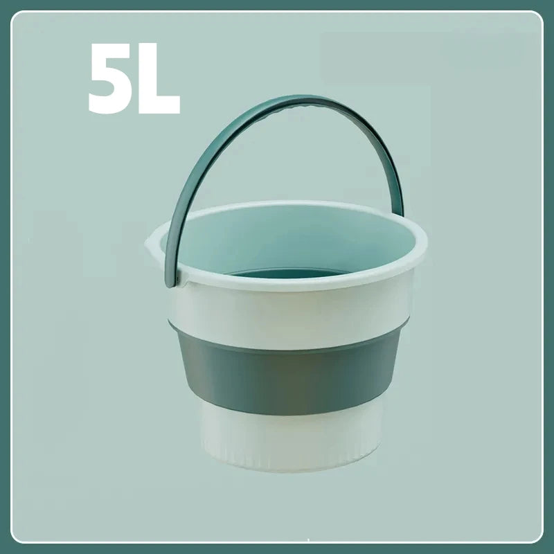 Folding Silicone Bucket with Lid