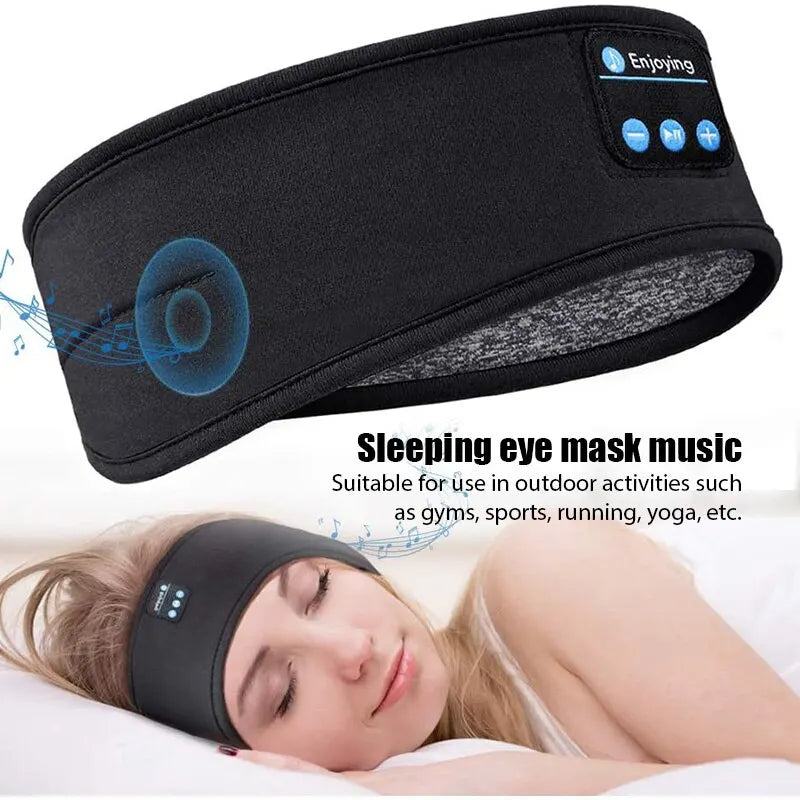Bluetooth Headband Headphones Sleep Sports Music Eye Mask