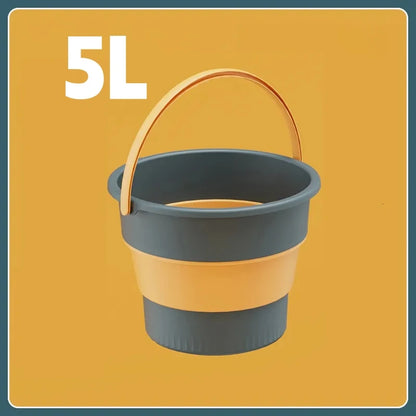 Folding Silicone Bucket with Lid