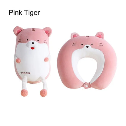 2 in 1 Cute Penguin U Shape Travel Neck Pillow