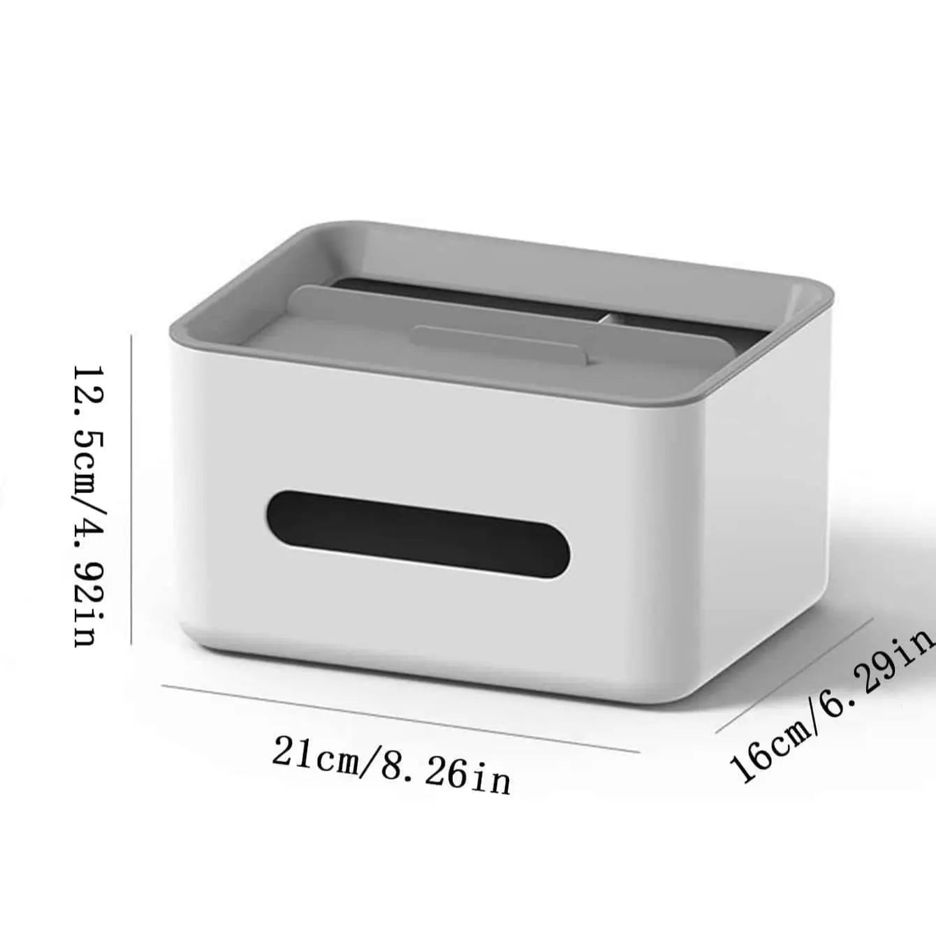Multifunctional Gray Tissue Storage Box